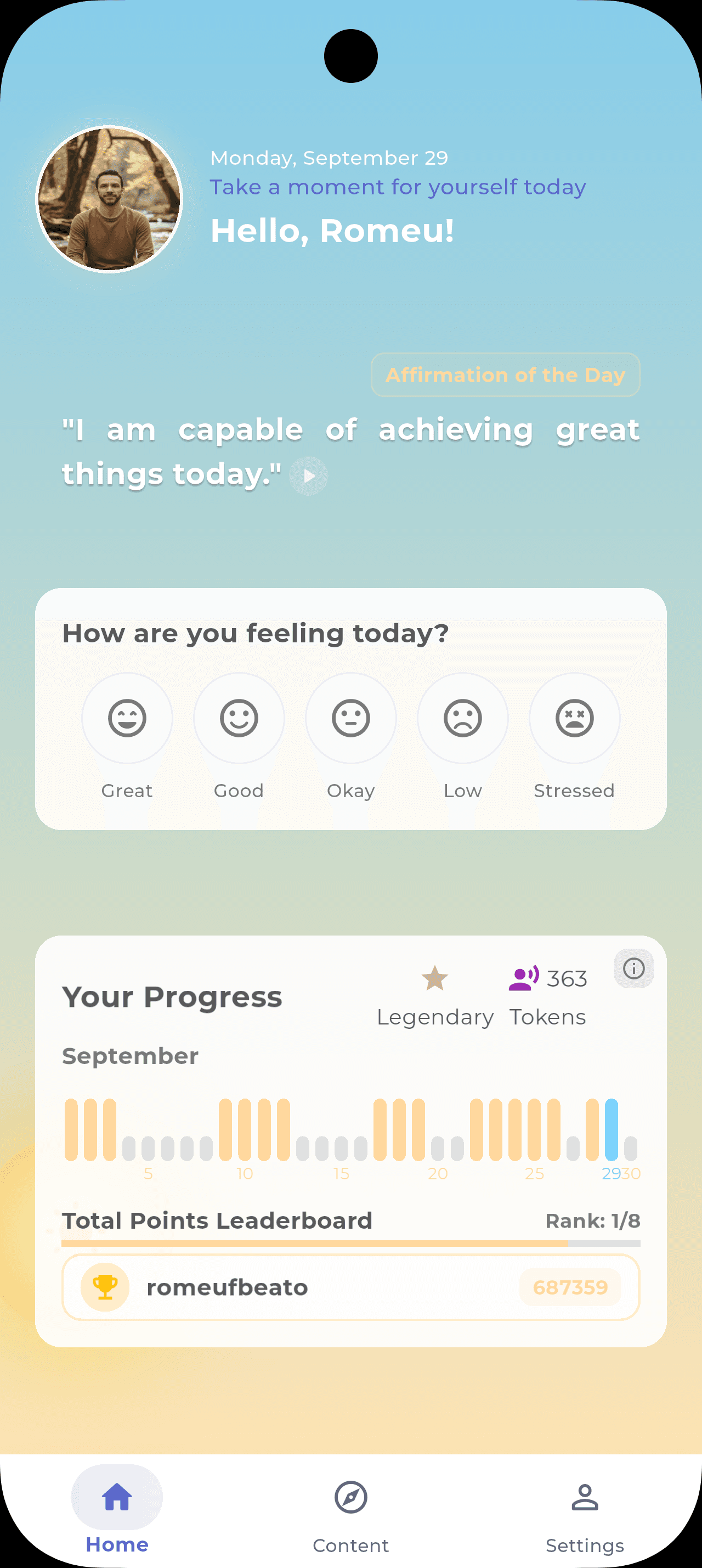 MeditNation App Interface